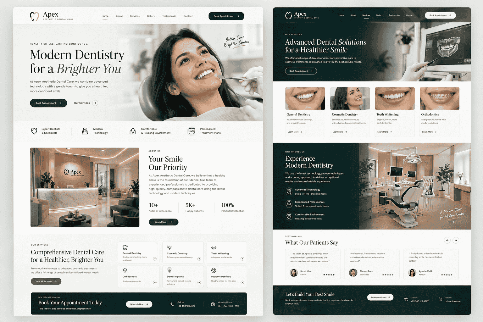 Apex Dental Studio website showcase